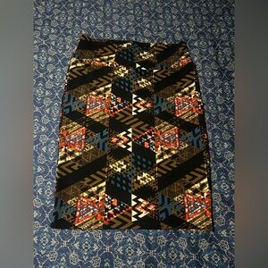 LuLaRoe Cassie Geometric Patterned Pencil Skirt